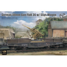 Buy Border Model BT044 1:35 German 88mm Gun Flak 36 with SSys Wagon  WWII Model Kit