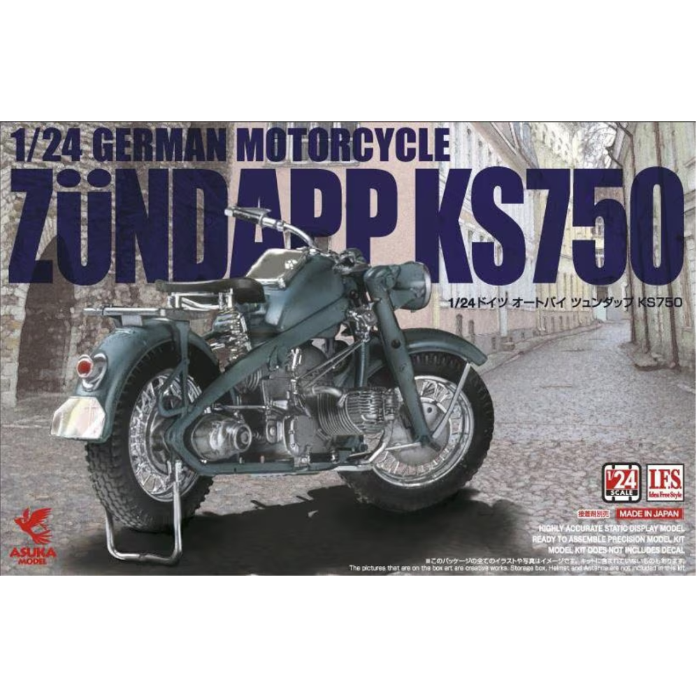 Asuka Model Zündapp KS750  1/24 WWII German Motorcycle Kit