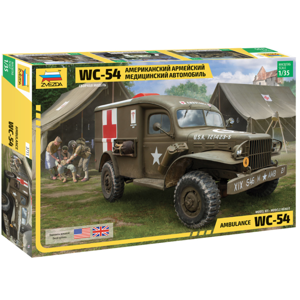 Zvezda 1:35 US Army Medical Vehicle Dodge WC-54 Zvezda 1:35 US Army Medical Vehicle Dodge WC-54