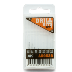 AK Interactive AK9528 Drill Bit Set | Precision Hobby Tools (0.2–0.8 mm)