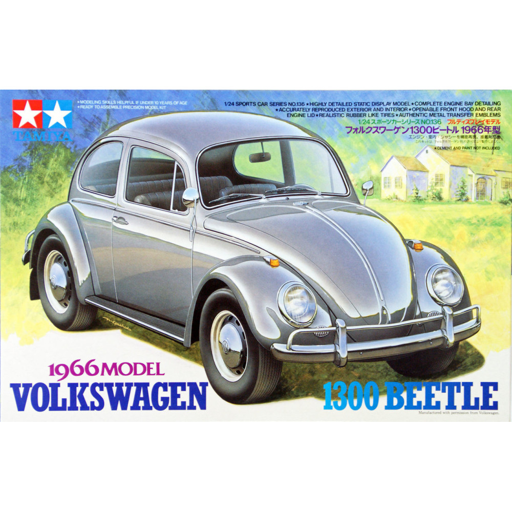 Tamiya 1:24 Volkswagen 1300 Beetle (1966) | Klasiskā automobiļa modeļa komplekts