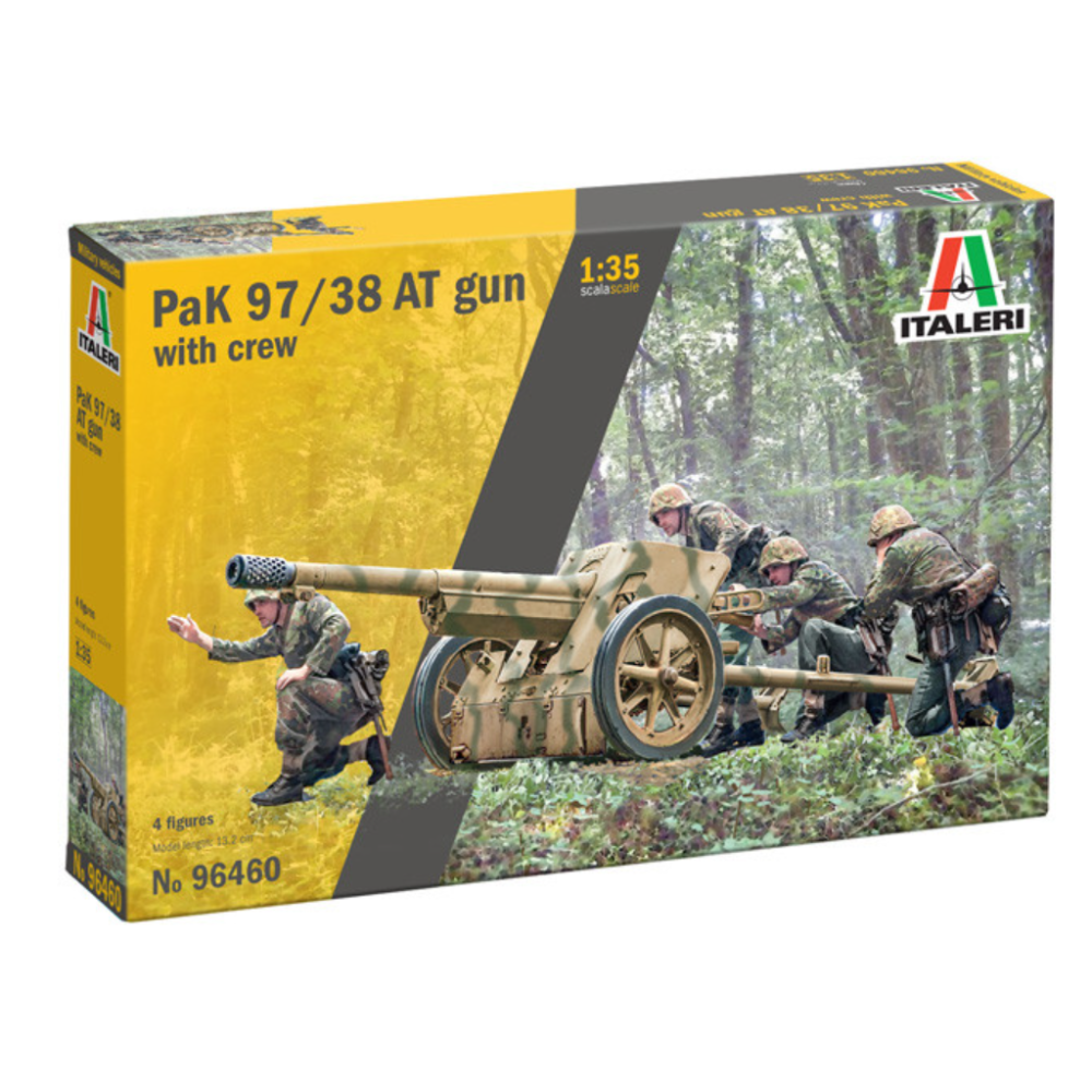 Italeri 1:35 Pak 97/38 Anti-Tank Gun with Crew | WWII German Artillery Model Kit