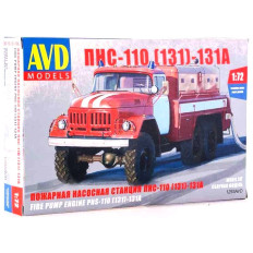 AVD Models 1:72 ZiL-131 Fire Pump Engine PNS-110 | Soviet Firefighting Vehicle Kit