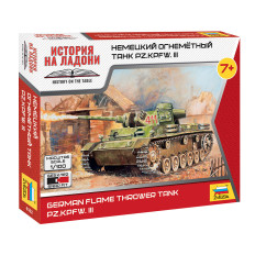 Zvezda 1:100 Panzer III liesmtanku vācu WWII miniatūru komplekts