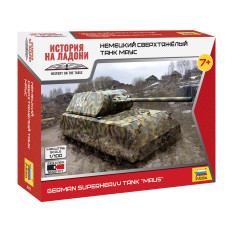 Zvezda 1:100 Maus super smagais tanks | Otrā pasaules kara vācu prototipa modeļa komplekts