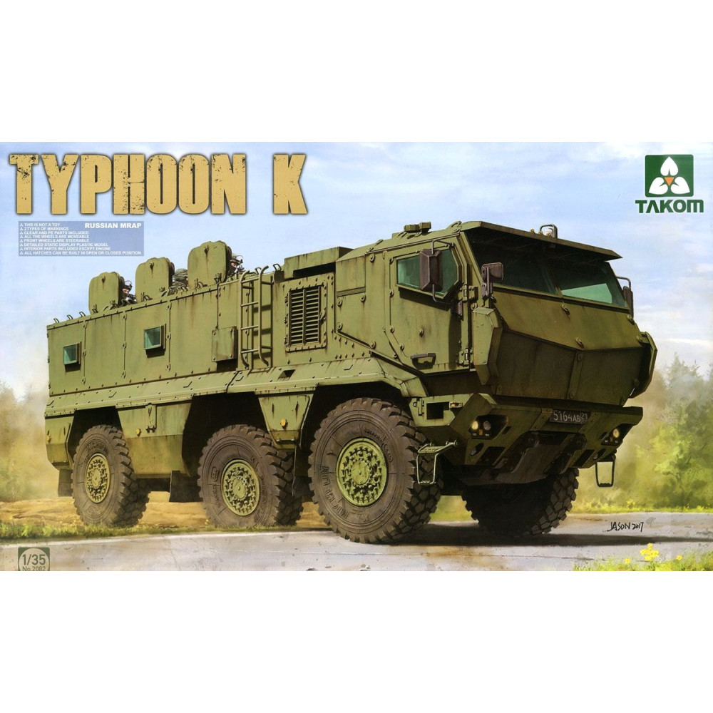 Таком 1:35 Российский бронеавтомобиль MRAP КАМАЗ-63968 Тайфун-К | Современный набор модели бронемашины