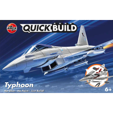 Airfix QUICKBUILD Eurofighter Typhoon | Saliekams iznīcinātāja lidmašīnas modelis
