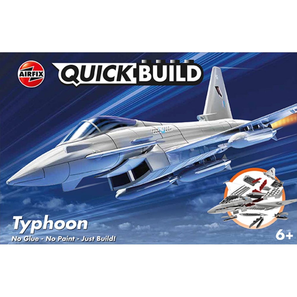 Airfix QUICKBUILD Eurofighter Typhoon | Saliekams iznīcinātāja lidmašīnas modelis