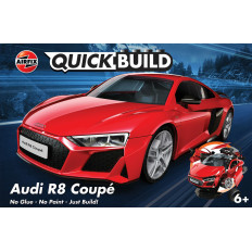 Airfix QUICKBUILD Audi R8 Coupe sarkans | Saliekams superauto modeļa komplekts