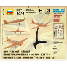 Zvezda 1:144 Fairey Battle British Light Bomber | Snap-Fit WWII Aircraft Model Kit