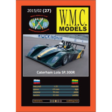 W.M.C. Modeļi Caterham Lola SP.300R 1:25 | Papīra sacīkšu bolīda modelis