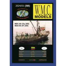 W.M.C. Models MRS-80 1:100 | Paper model of a Soviet fishing seiner