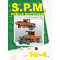 S.P.M. Modeļi Le Drandoulette 1:32 | Papīra modelis kravas pikapam