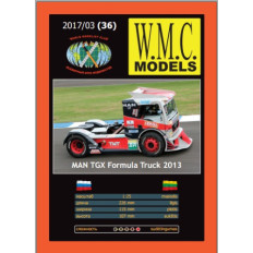 W.M.C. Models MAN TGX Formula Truck 2013 1:25 | Бумажная модель гоночного грузовика