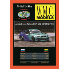 W.M.C. Modeļi BMW E92 Eurofighter 1:25 | Papīra modelis driftam auto HGK Motorsport