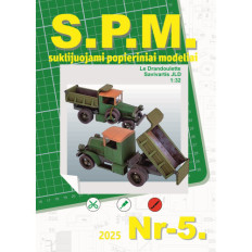 S.P.M. Modeļi Le Drandoulette JLD 1:32 | Fantāzijas retro pašizgāzēja papīra modelis