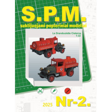 S.P.M. Modeļi Le Drandoulette Texaco 1:32 | Papīra modelis degvielas autocisternai