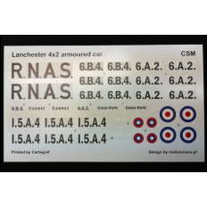 Copper State Models CSM35001 Lanchester bruņumašīna 1:35 | Pirmā pasaules kara britu bruņotā transportlīdzekļa komplekts