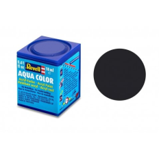 Revell - Aqua tar black mat. 17ml