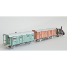 Paper model of the Orenstein & Koppel 2911/1908 steam locomotive with wagons
