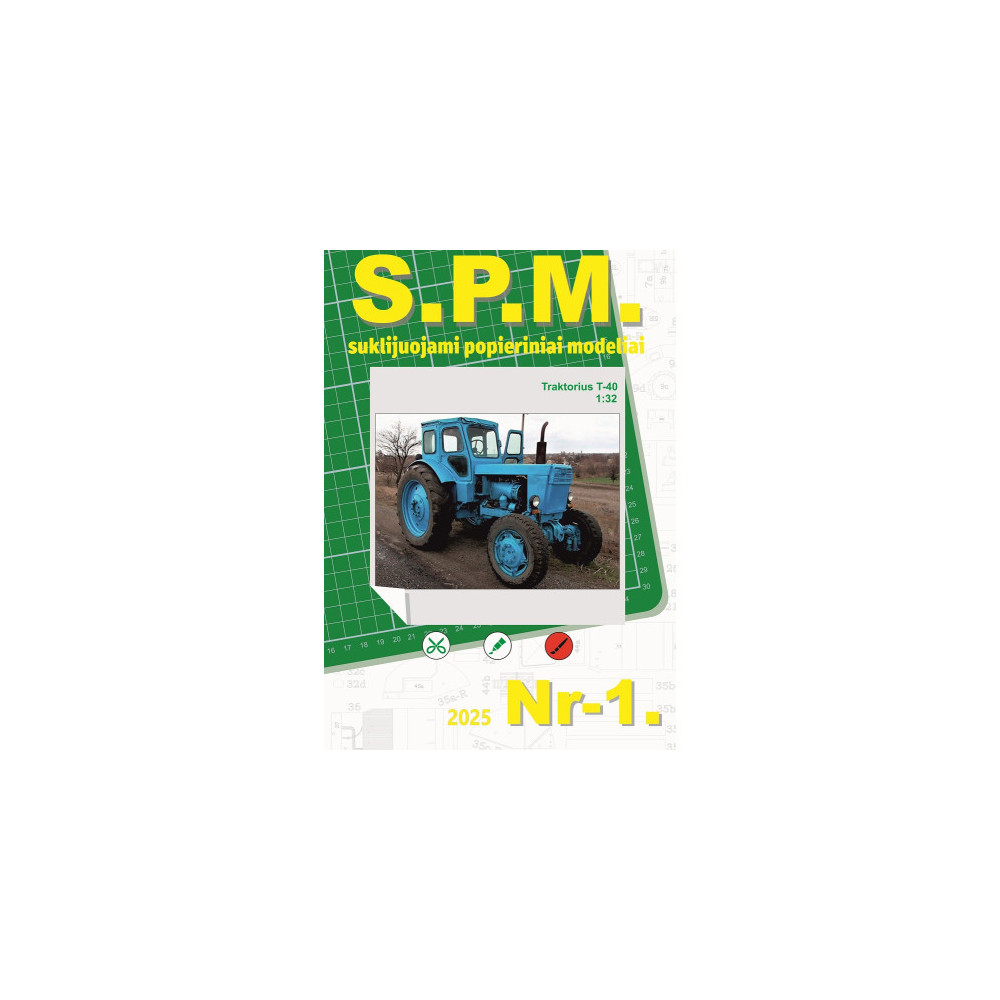 S.P.M. Modeļi MTZ-80 | Padomju riteņu traktora papīra modelis