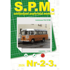 S.P.M. modeļi PAZ 672M autobuss | Padomju autobusa papīra modelis