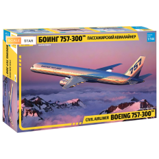 Zvezda 1:144 Boeing 757-300 civilās aviācijas plastmasas modeļa komplekts (7041)