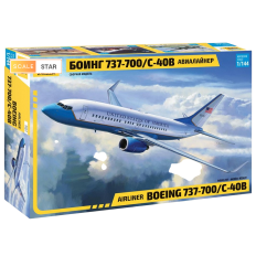 Zvezda 1:144 Boeing 737-700 / C-40B | Civilais un militārais reaktīvās lidmašīnas modeļa komplekts (7027)