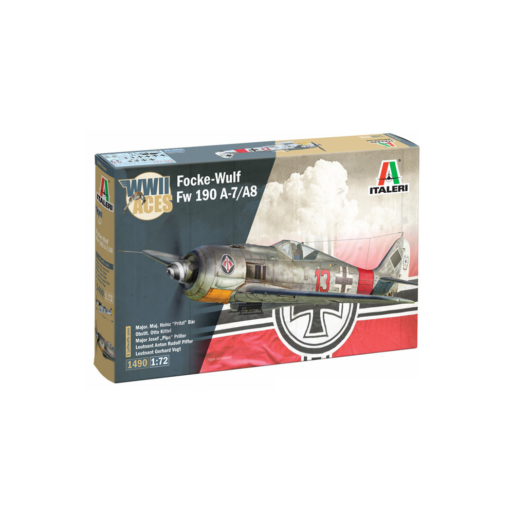 Italeri FW 190 A‑7/A‑8 Aces 1:72 | Vācu iznīcinātājs Otrā pasaules kara laikā