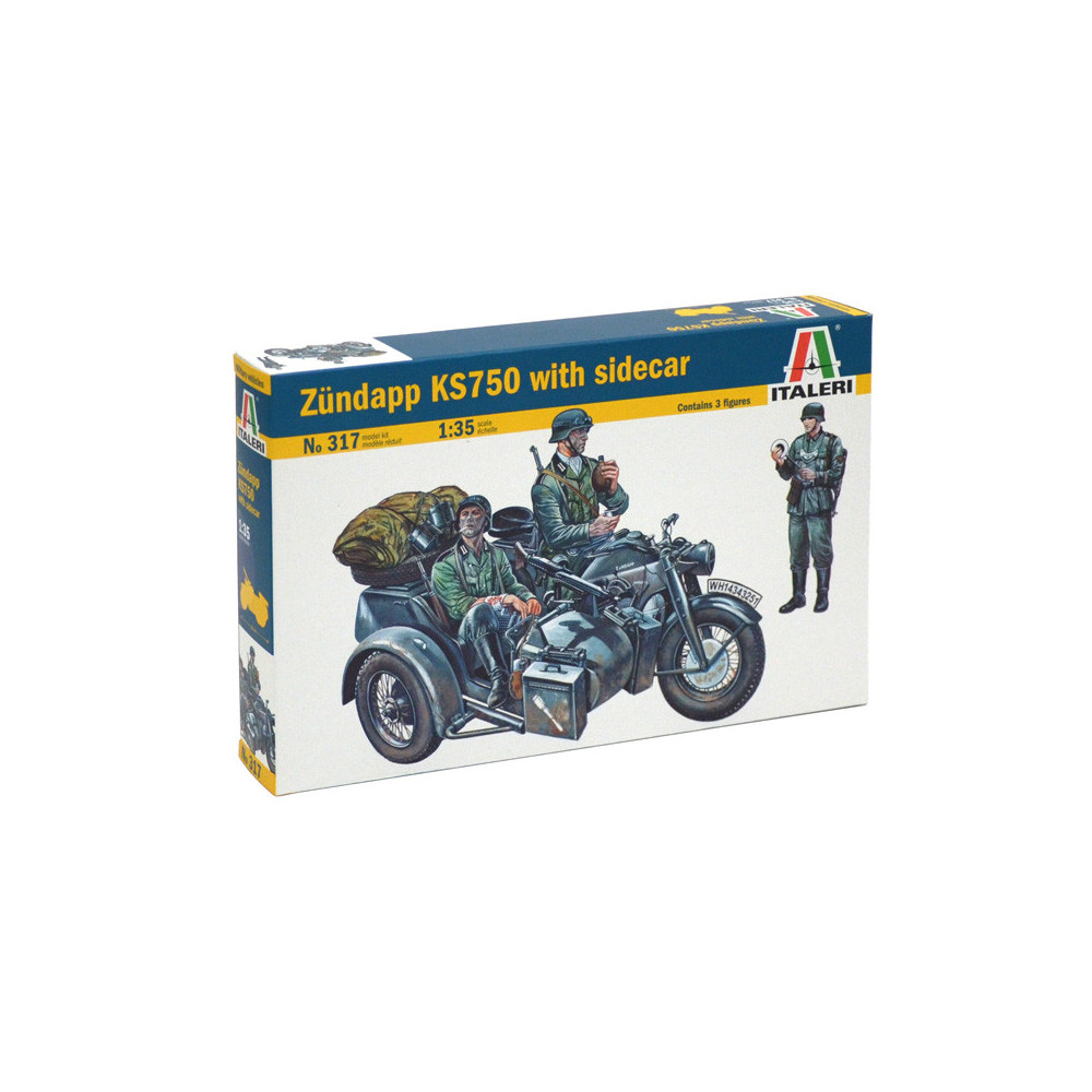 Italeri Zündapp KS750 with Sidecar 1:35 | German motorcycle WWII