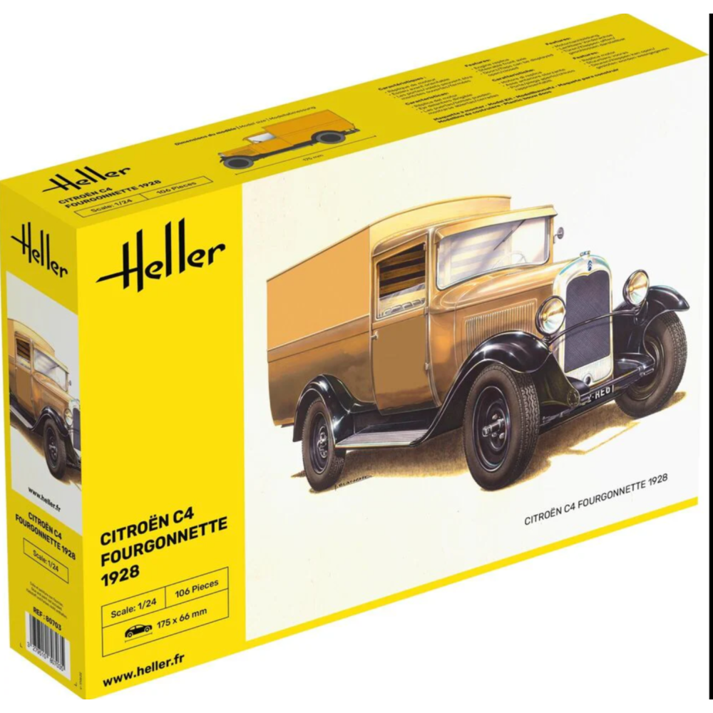Heller 56703 STARTER KIT Citroën C4 Fourgonnette 1928 1/24 | Salikšanas komplekts