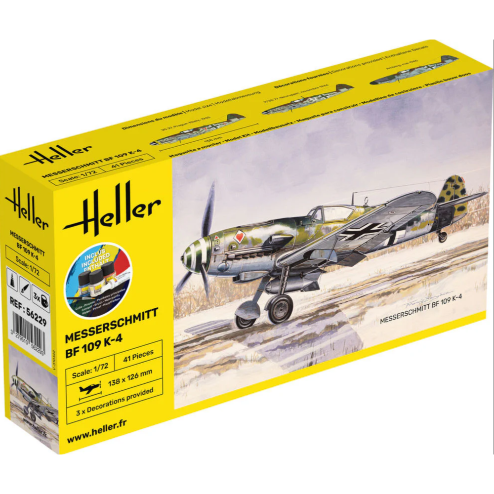 Heller 56229 STARTER KIT Messerschmitt Bf 109 K‑4 1/72 | Assembly kit