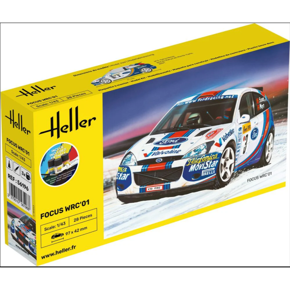 Heller 56196 STARTER KIT Ford Focus WRC 01 1/43 | Assembly kit