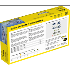 Heller 56268 STARTER KIT P‑51 Mustang 1/72 | Набор для сборки
