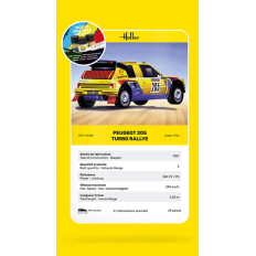 Heller 56189 STARTER KIT Peugeot 205 Turbo Rallye 1/43 | Salikšanas komplekts