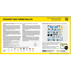 Heller 56189 STARTER KIT Peugeot 205 Turbo Rallye 1/43 | Salikšanas komplekts