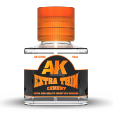 AK Interactive AK12001 Quick Cement Extra Thin | 40 ml precīzās modelēšanas līme
