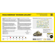 Starta komplekts Heller 1:72 M4A2 Sherman Leklerka divīzija | Saliekamais modelis