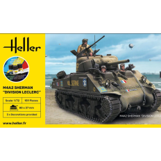 Starta komplekts Heller 1:72 M4A2 Sherman Leklerka divīzija | Saliekamais modelis
