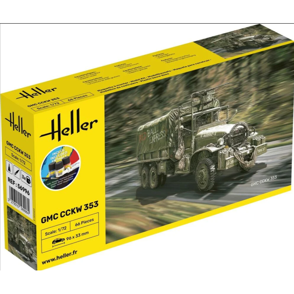 Heller 1:72 sākuma komplekts GMC CCKW 353 56996 | Saliekamais modelis