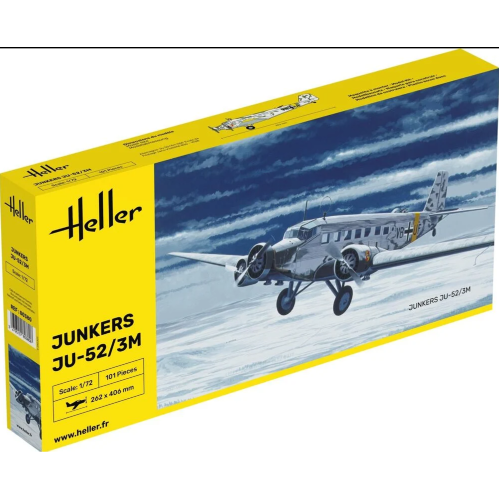 Heller 1:72 Junkers Ju‑52/3m 80380 | Saliekamais lidmašīnas modelis
