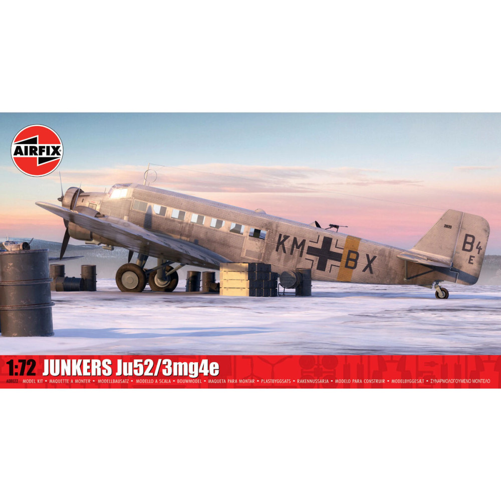 Airfix 1:72 Junkers Ju‑52/3mg4e A08022 | Saliekamais lidmašīnas modelis