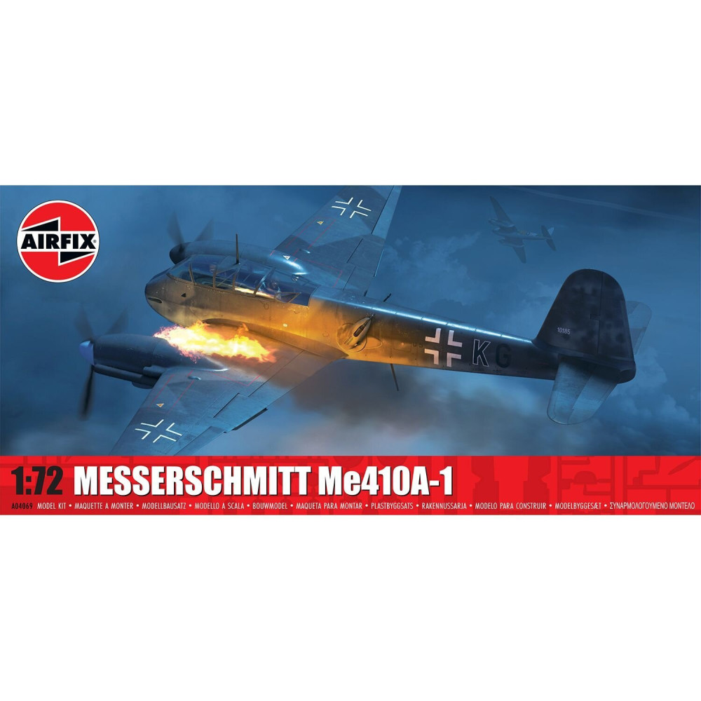 Airfix 1:72 Messerschmitt Me 410A‑1 A04069 | Saliekamais lidmašīnas modelis