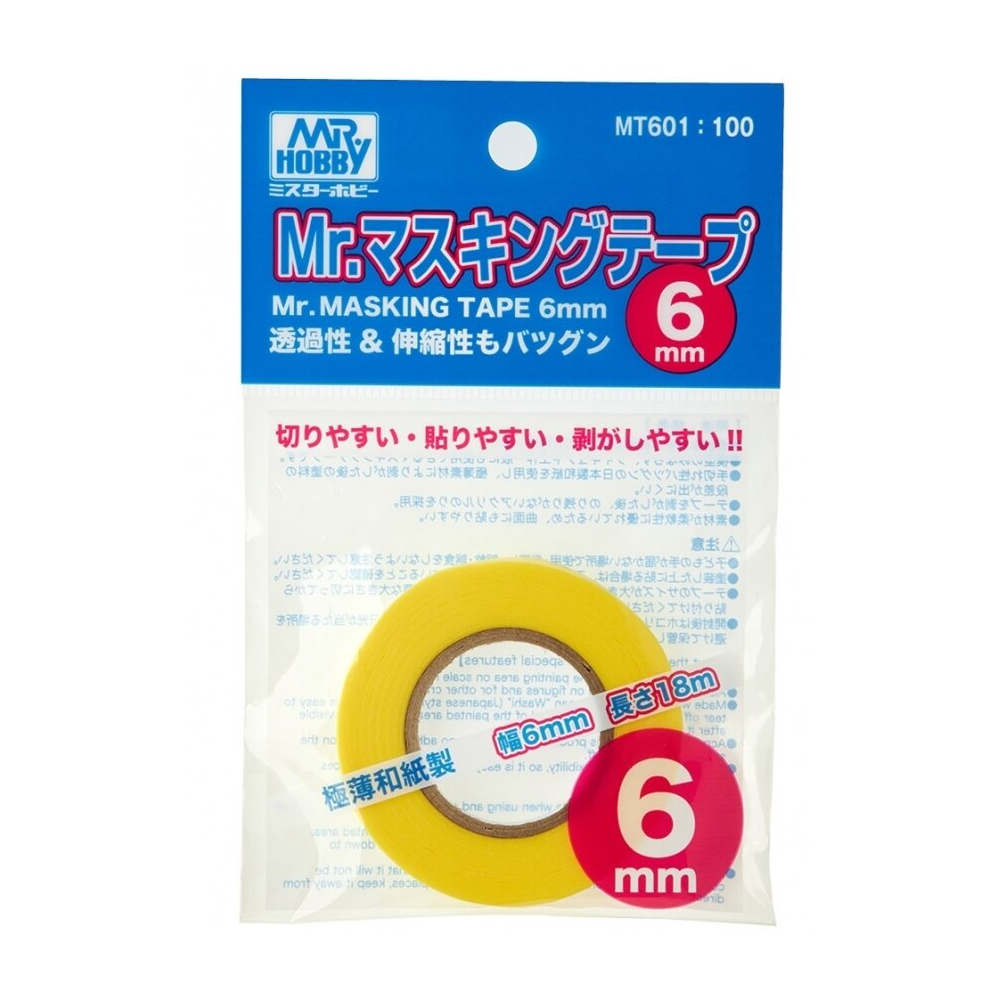 Mr.Hobby - Masking Tape 6mm, MT-601 Mr.Hobby - Masking Tape 6mm, MT-601