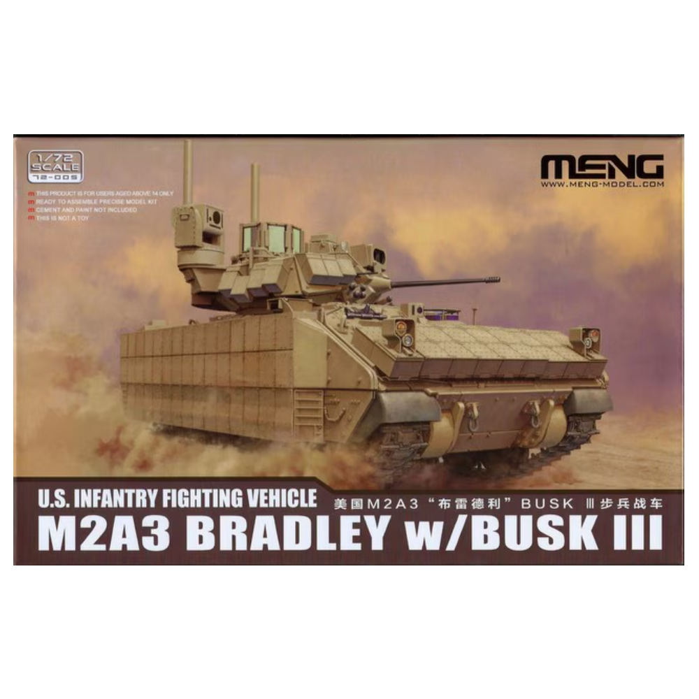 Meng Model 1:72 U.S. Infantry Fighting Vehicle M2A3 Bradley w/BUSK III