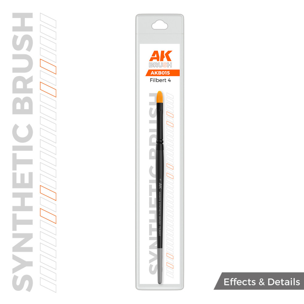 AK Synthetic brush Filbert 4 AK Synthetic brush Filbert 4