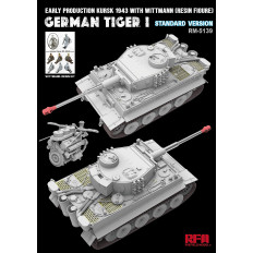Ryefield model 5139 1:35 Sd.Kfz.181 TIGER I EARLY PRODUCTION KURSK 1943 with WITTMAN (Resin figure) STANDARD VERSION