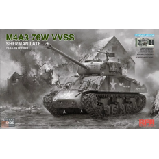 Ryefield model 5135 1:35 M4A3 76W VVSS Sherman late STANDARD full interior