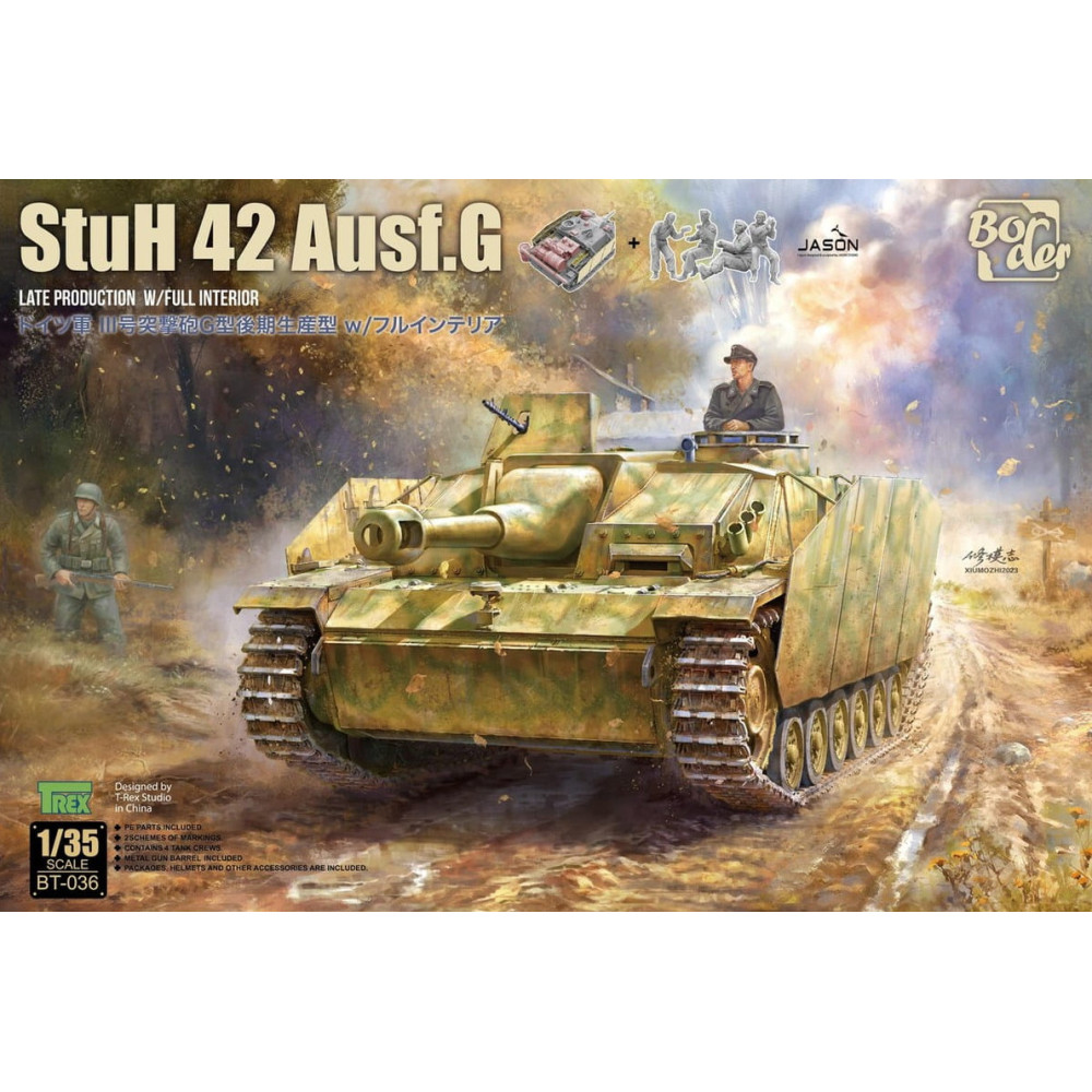 Buy Border Model BT036 1:35 StuH 42 Ausf.G Late Production  Full Interior WWII Kit